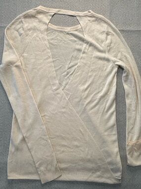 Diane von Furstenberg DVF Talassa Silk Merino Wool Wrap Sweater Cream